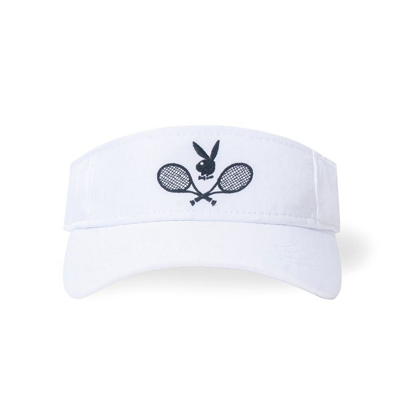 Playboy Sports Ripstop Visor Women\'s Hats White | 182794LSD