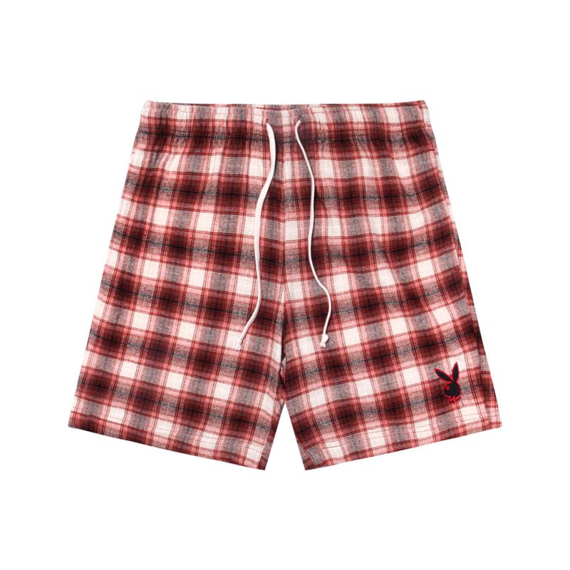 Playboy State Line Flannel Men\'s Shorts Red | 641078QBU