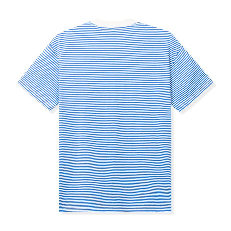 Playboy Striped Vip Club Men's Shirts Blue | 830691ZUI