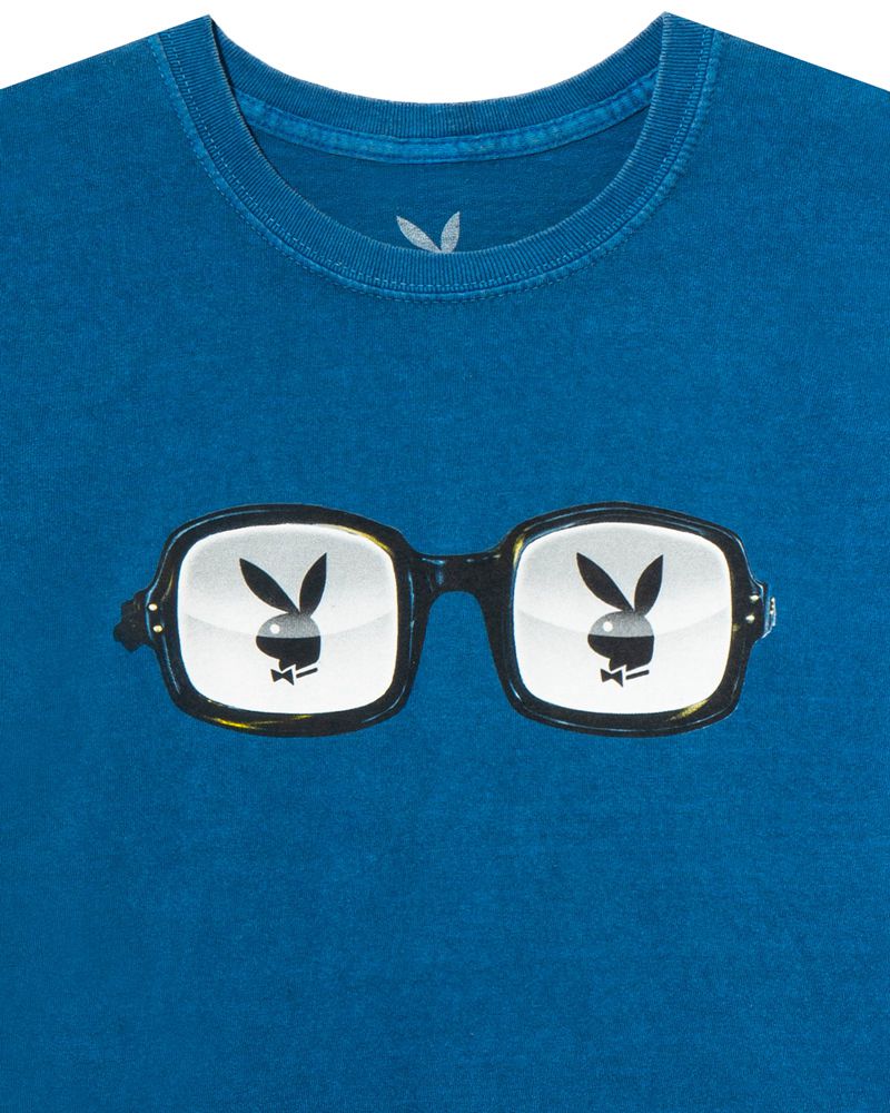 Playboy Sunglasses Men's Shirts Blue | 240598PAS