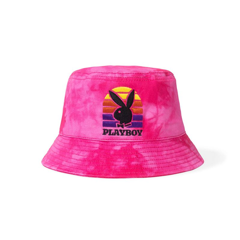 Playboy Sunset Tie Dye Bucket Men's Hats Purple | 217049FKP