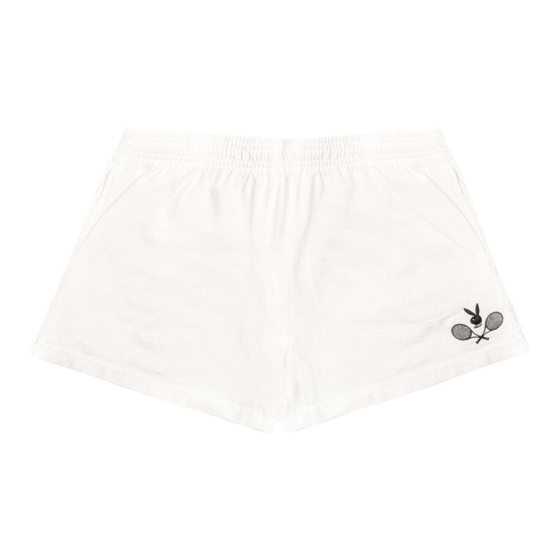 Playboy Tennis Club Men's Shorts White | 429516PSI