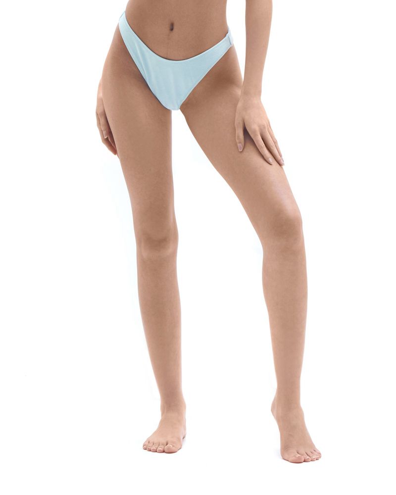 Playboy Terry High Side Bikini Bottom Women's Swimwear Mint | 497586RPM