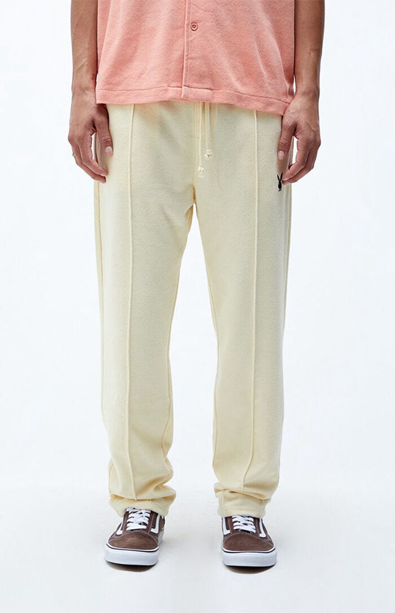 Playboy Terry Sweatpant Men's Sweatpants White | 039485MAI