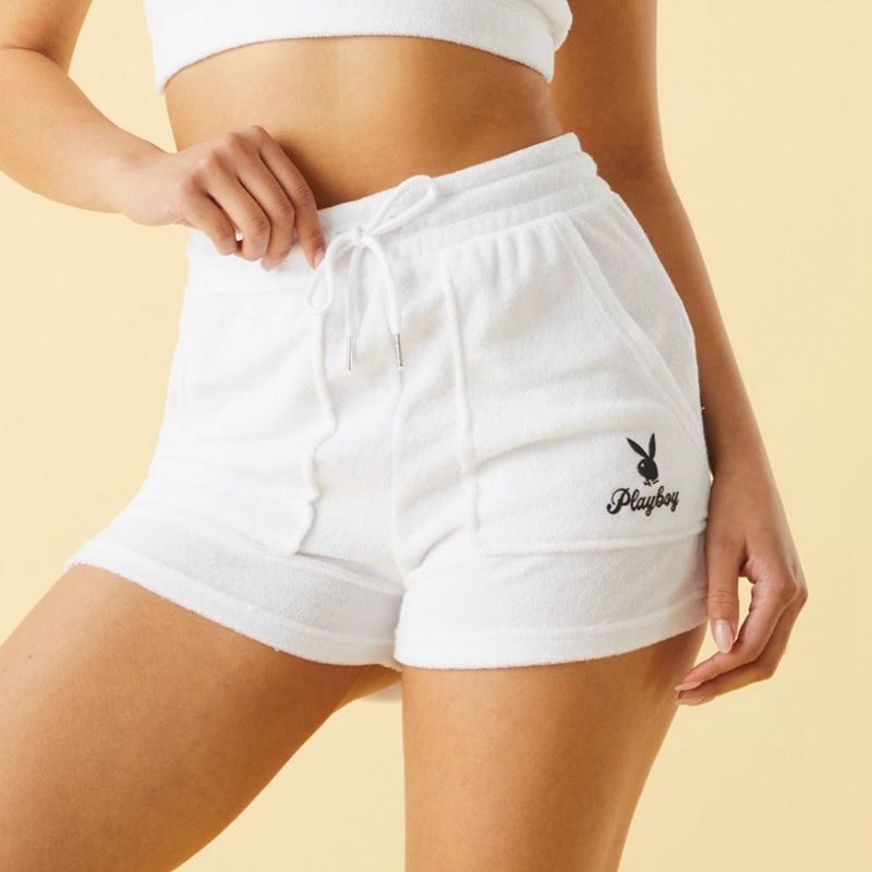 Playboy Terry Women's Shorts Brown | 593062QJH