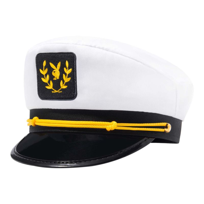 Playboy The Official Captain\'s Men\'s Hats White / Black / Yellow | 970635TEL