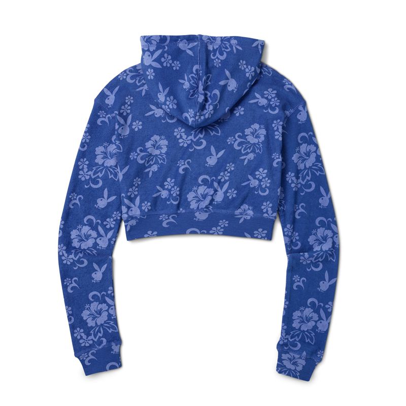 Playboy Tidal Terry Women's Hoodie Blue | 825763MPT