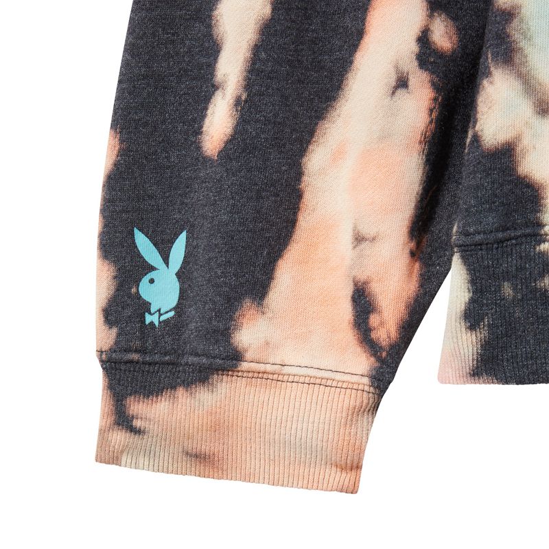 Playboy Tie-Dye Grunge Crewneck Women's Hoodie Multicolor | 920678XMY