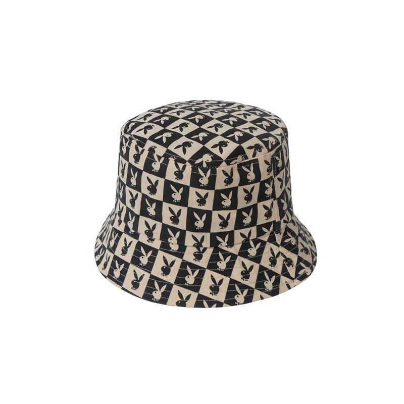 Playboy Tile Print Bucket Men's Hats Black | 543718YVF