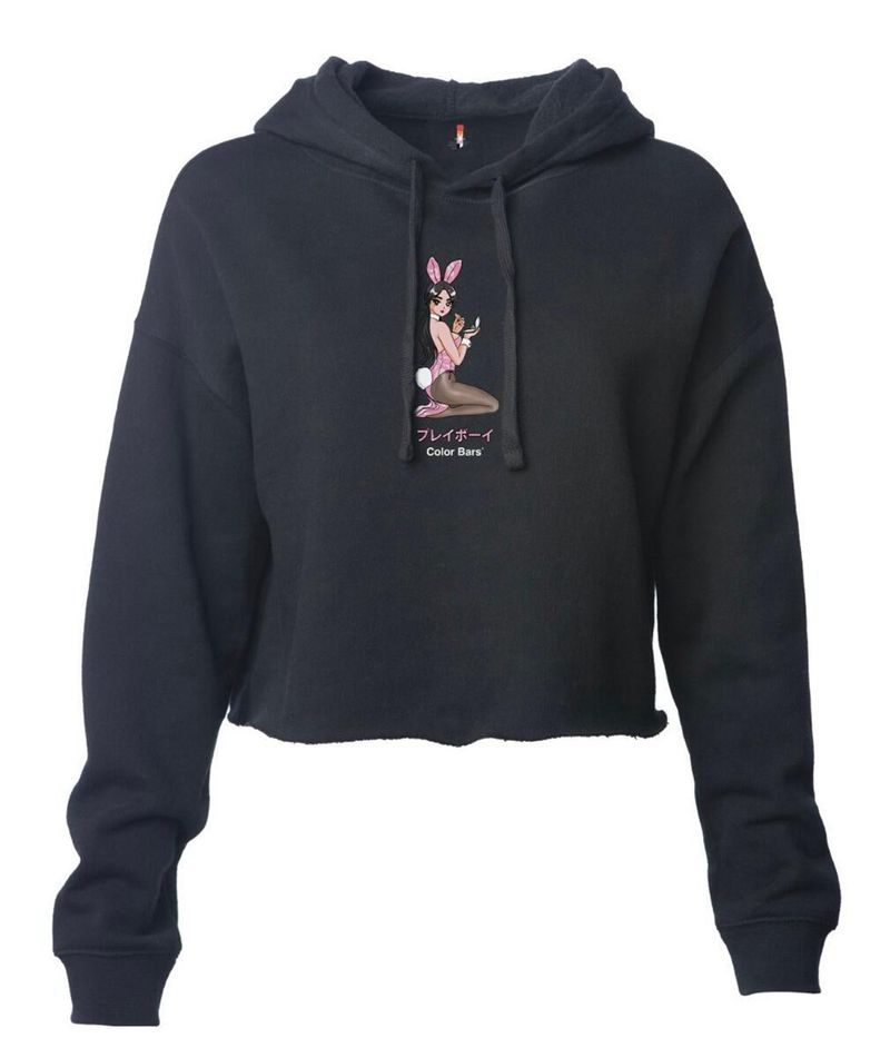 Playboy Tokyo Club Lipstick Women\'s Hoodie Black | 981245UJR