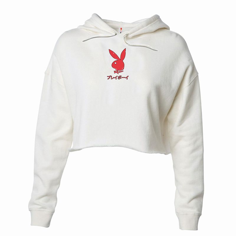 Playboy Tokyo Rabbit Head Women\'s Hoodie Beige | 072698UOD