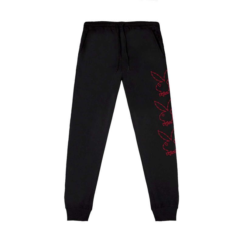 Playboy Tough Love Rabbit Head Joggers Men's Sweatpants Black | 980147YXJ