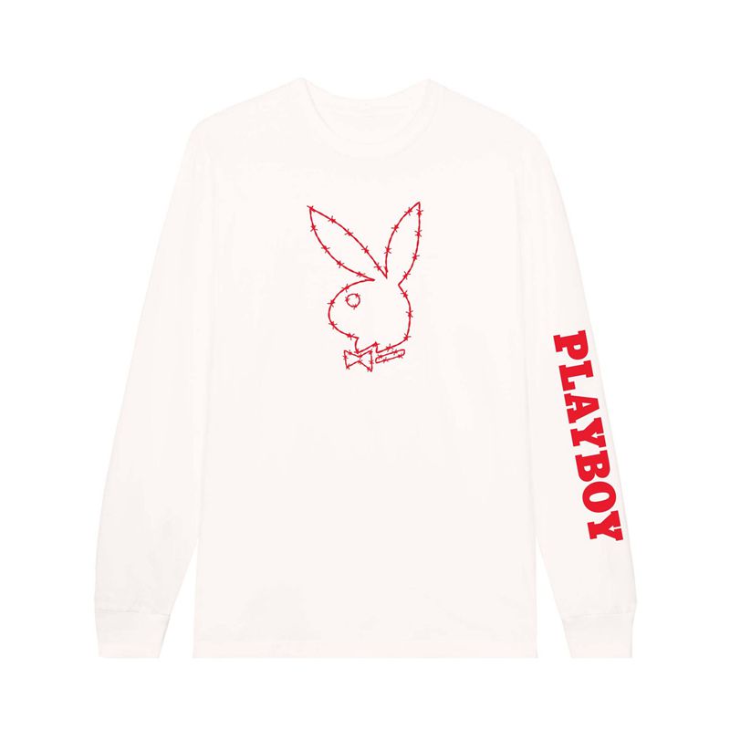 Playboy Tough Love Rabbit Head Long Sleeve Men's Shirts Black | 369728YSM