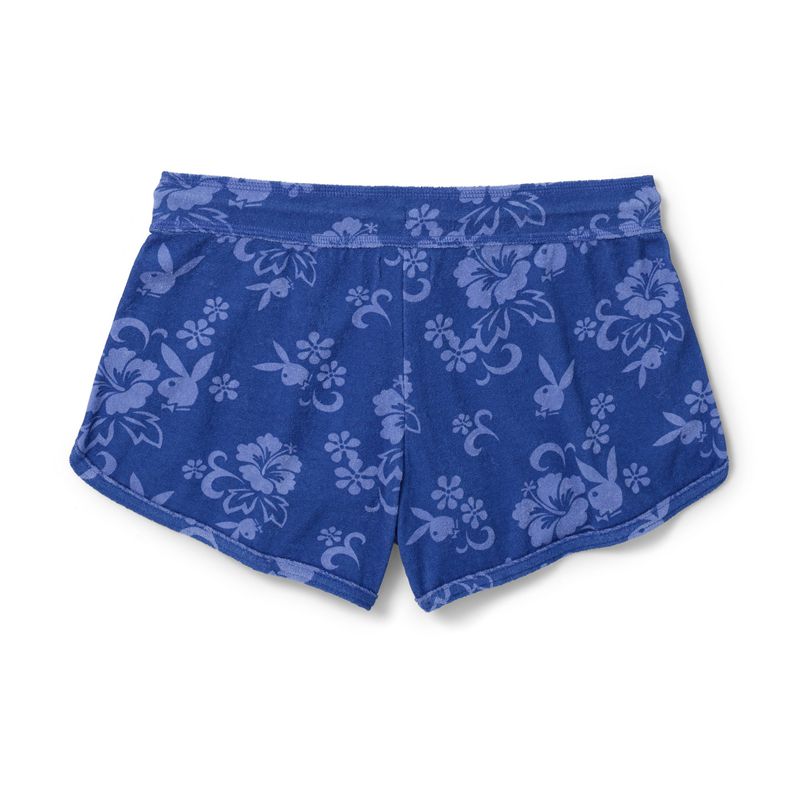 Playboy Tropicana Terry Sweats Women's Shorts Blue | 582706BVP