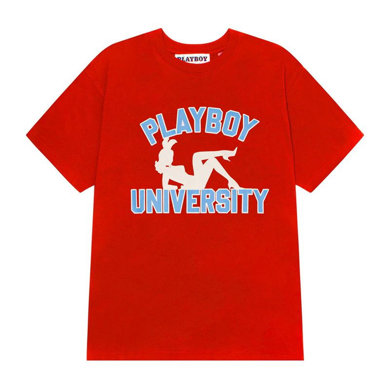 Playboy University Men's Shirts Blue | 120456APQ