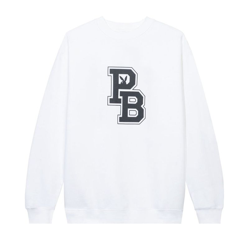 Playboy Varsity Letters Crewneck Sweat Men's Hoodie White / Black | 482590WPS