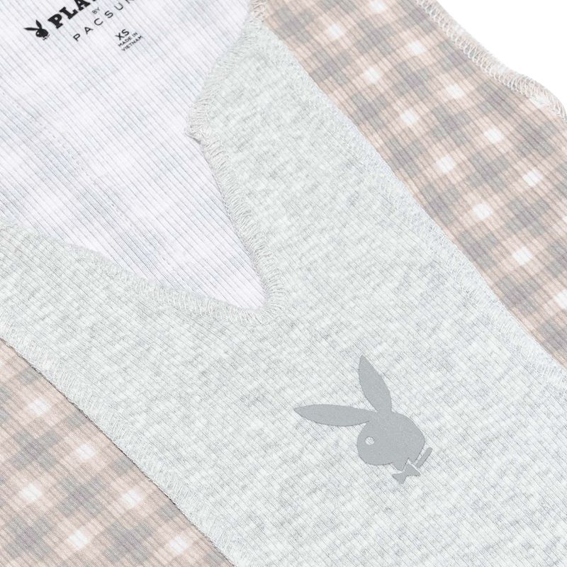 Playboy Varsity Women's Tank Grey | 108529GYR