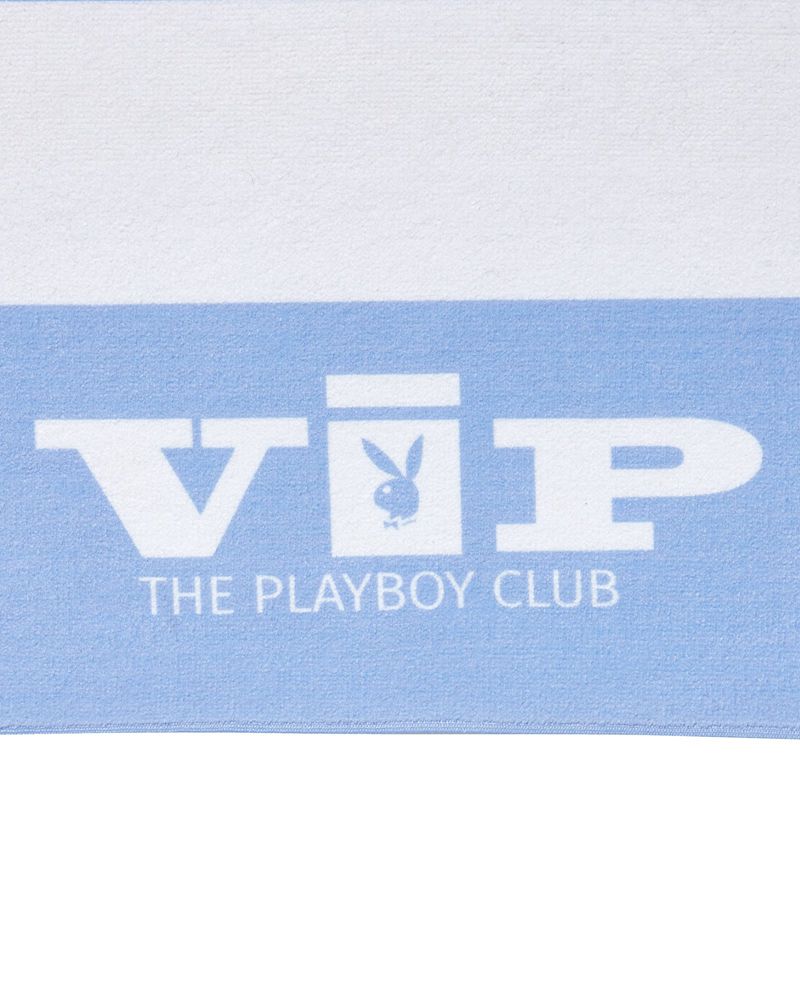 Playboy Vip Club Beach Towel Women's Swimwear Light Blue / White | 820936DKE