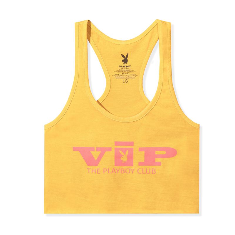 Playboy Vip Club Women\'s Tank Yellow | 189240FNQ