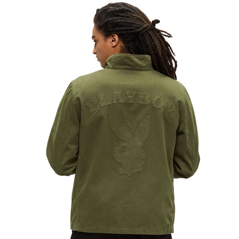 Playboy X Alpha Industries Field Jacket Men's Jackets Green | 218674CDJ