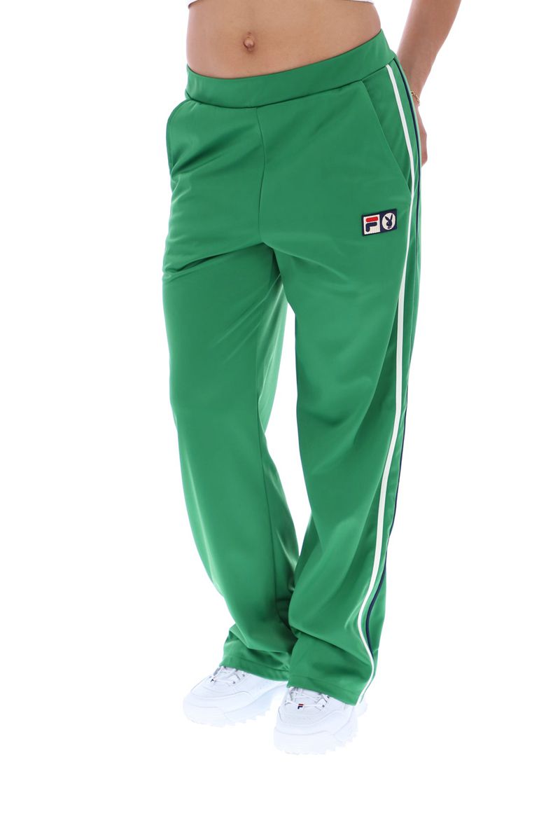 Playboy X Fila Mardi Track Women's Pants Green | 435197BJN