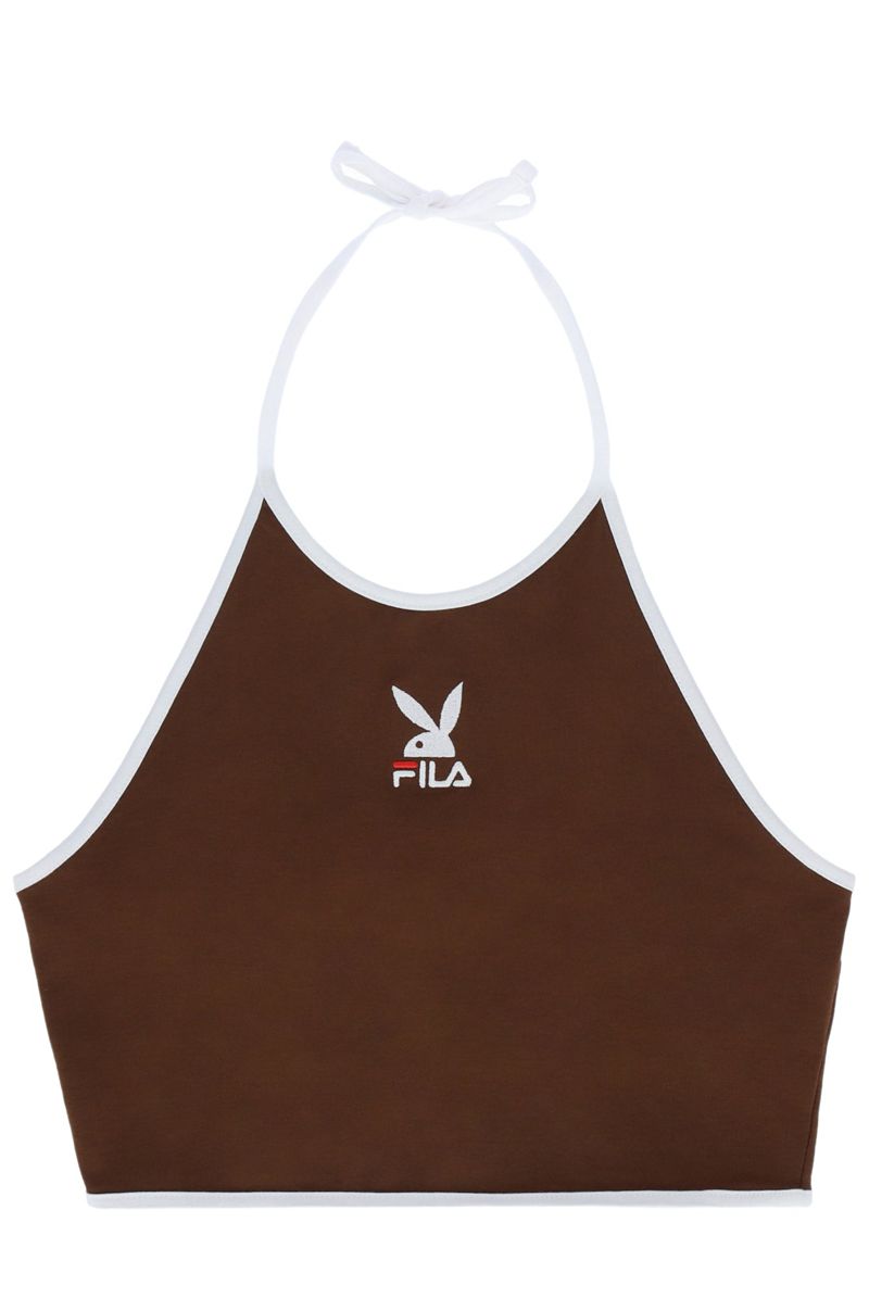 Playboy X Fila Sandra Halter Women's Tank Green | 920546IWP