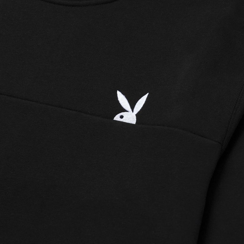 Playboy X Huf Rabbit Head Crewneck Men's Hoodie Black | 042316YSH