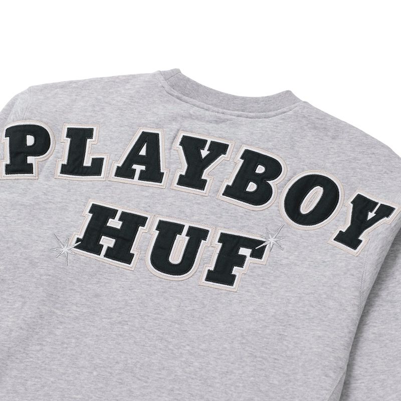 Playboy X Huf Rabbit Head Crewneck Men's Hoodie Black | 042316YSH