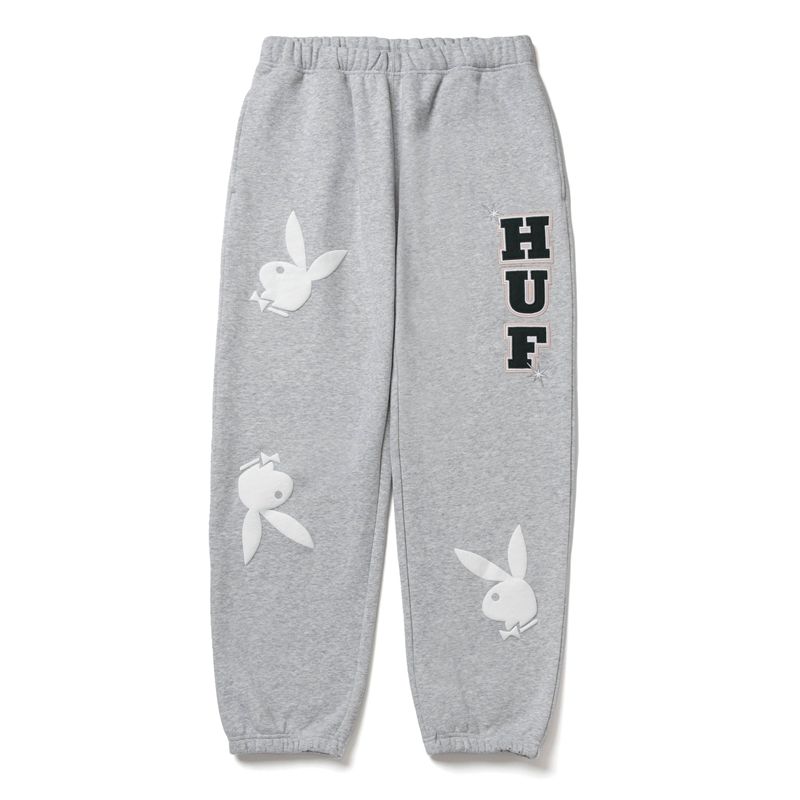 Playboy X Huf Rabbit Head Men's Sweatpants Black | 603984ECJ