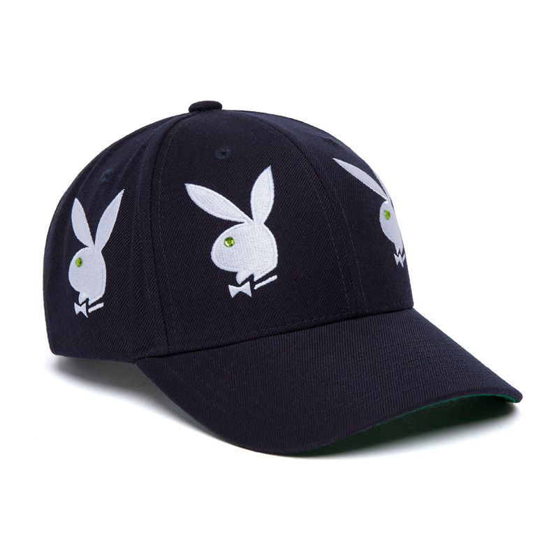 Playboy X Huf Rhinestone 6 Panel Men's Hats White | 536912JIN