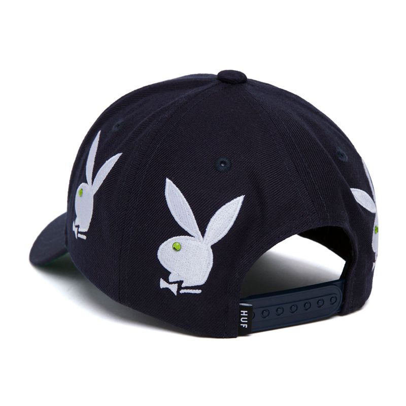 Playboy X Huf Rhinestone 6 Panel Men's Hats White | 536912JIN