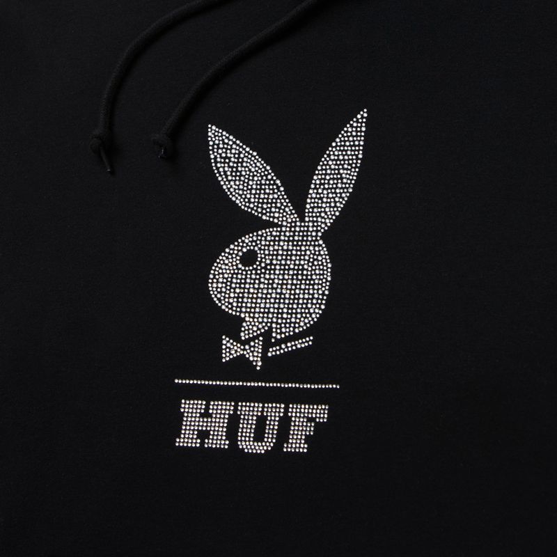 Playboy X Huf Rhinestone Men's Hoodie Grey | 387160VSA