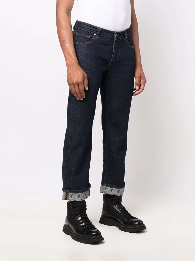 Playboy X John Richmond Dark Blue Men's Pants Dark Blue | 518249ENR