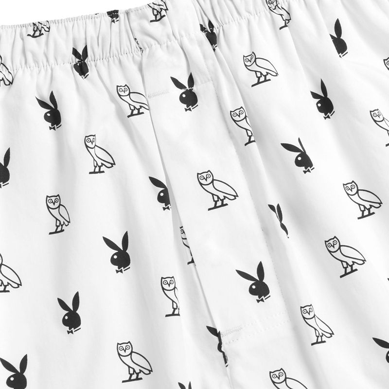 Playboy X Ovo Boxers Men's Underwear White | 795023UFC