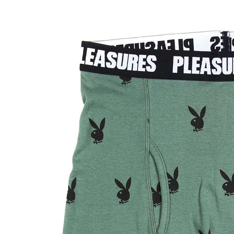 Playboy X Pleasures Boxer Briefs Set Men's Underwear Black / Green | 085217WSO