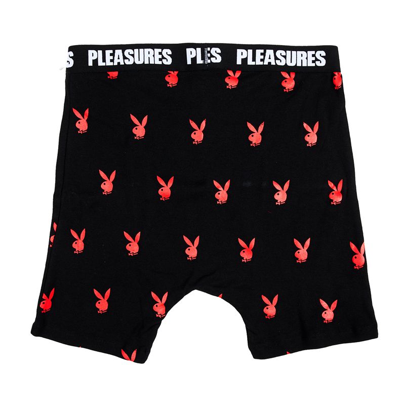 Playboy X Pleasures Boxer Briefs Set Men's Underwear Black / Green | 085217WSO