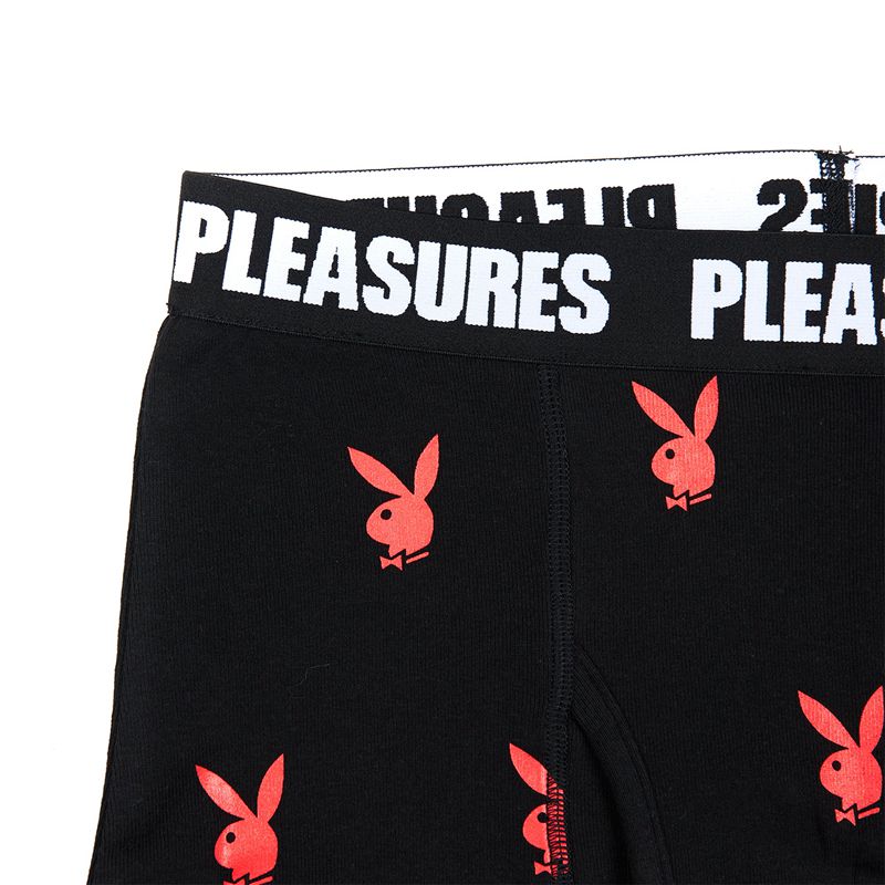 Playboy X Pleasures Boxer Briefs Set Men's Underwear Black / Green | 085217WSO