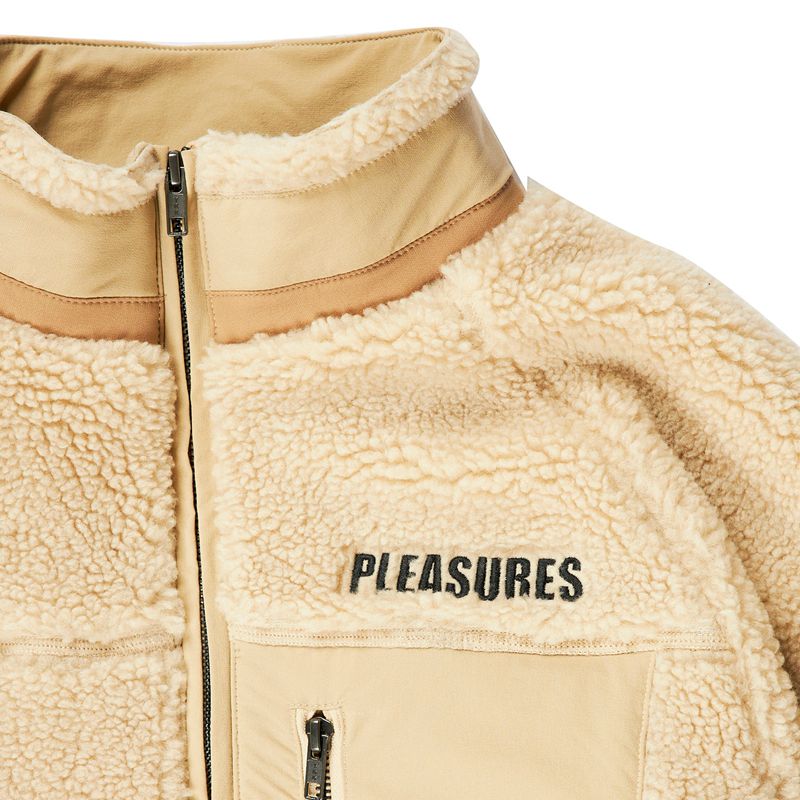 Playboy X Pleasures Bunny Sherpa Zip Up Jacket Men's Jackets Black | 429785ITC