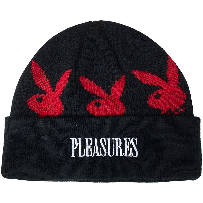 Playboy X Pleasures Jacquard Bunny Beanie Men's Hats Blue | 604593HXL