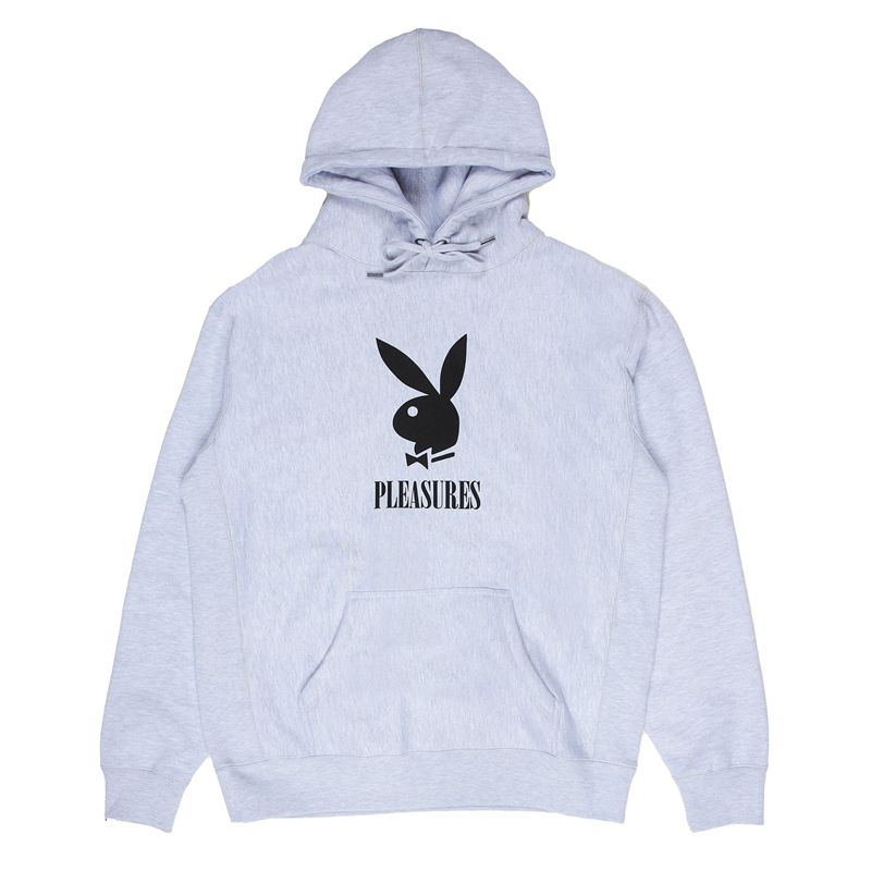 Playboy X Pleasures Play Men's Hoodie Grey | 639157HLS