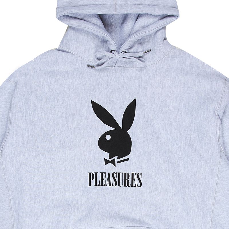 Playboy X Pleasures Play Men's Hoodie Grey | 639157HLS