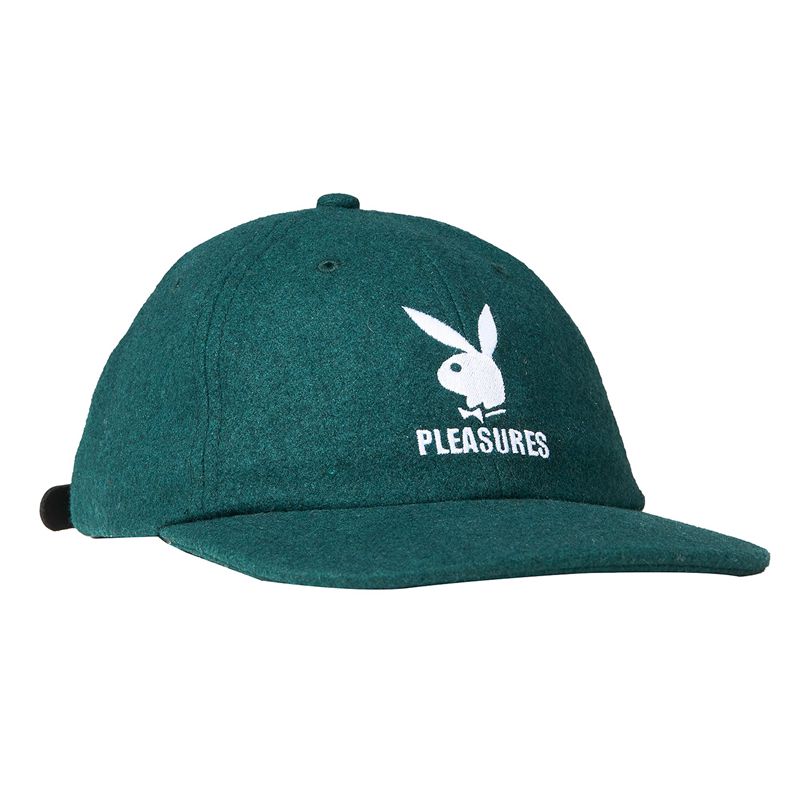 Playboy X Pleasures Wool Strapback Men's Hats Forest | 094652FSW