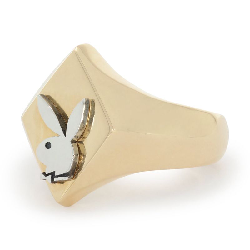 Playboy X The Great Frog Ace Of Diamonds Ring Men's Jewelry Gold | 809561GZU