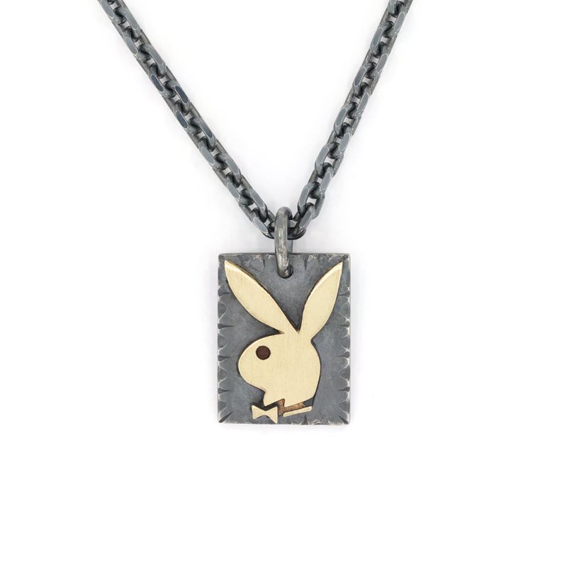 Playboy X The Great Frog Souvenir Pendant Men's Jewelry Grey | 089537TQU