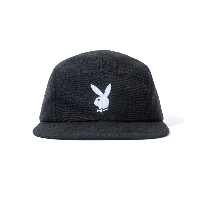 Playboy American Twill Unstructured 5 Panel Men's Hats Grey | 951237NCH