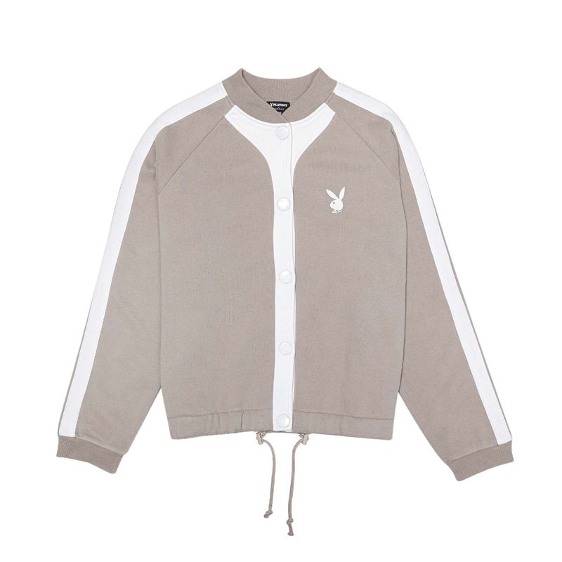 Playboy Bunny Bomber Women's Jackets Grey | 856314TDB