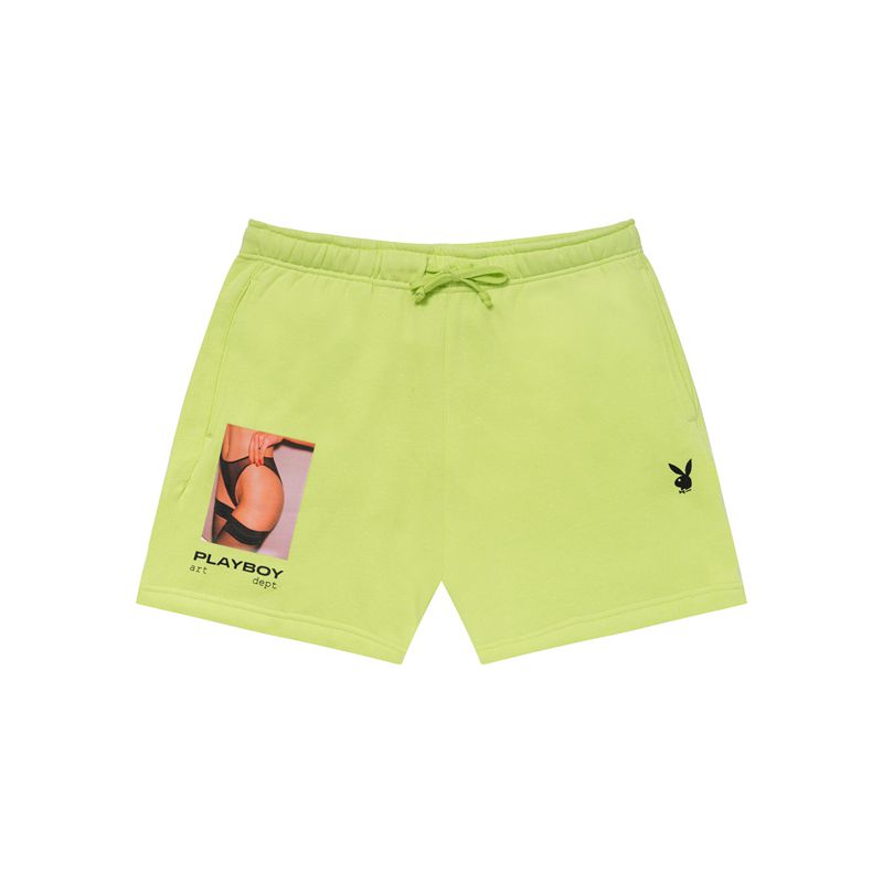 Playboy Invite Only Sweats Men's Shorts Green | 631780MFV