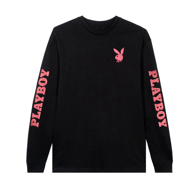 Playboy Masthead & Rabbit Head Long Sleeve Men's Shirts Black | 983256KAG