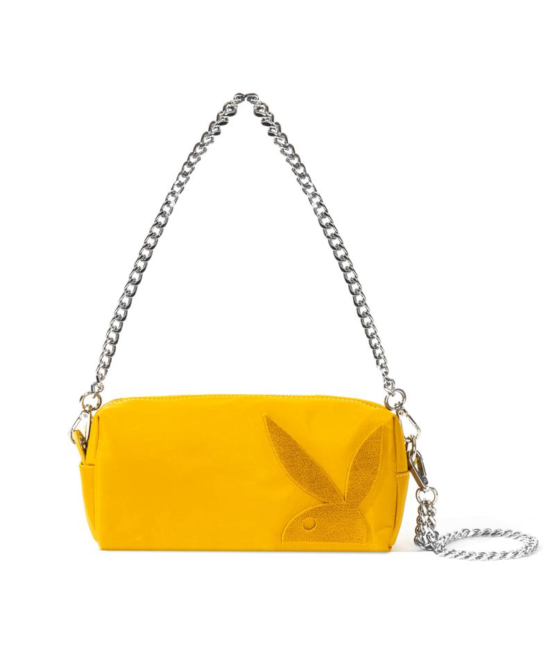 Playboy Nylon Clutch Women's Handbag Mustard | 347695PTG