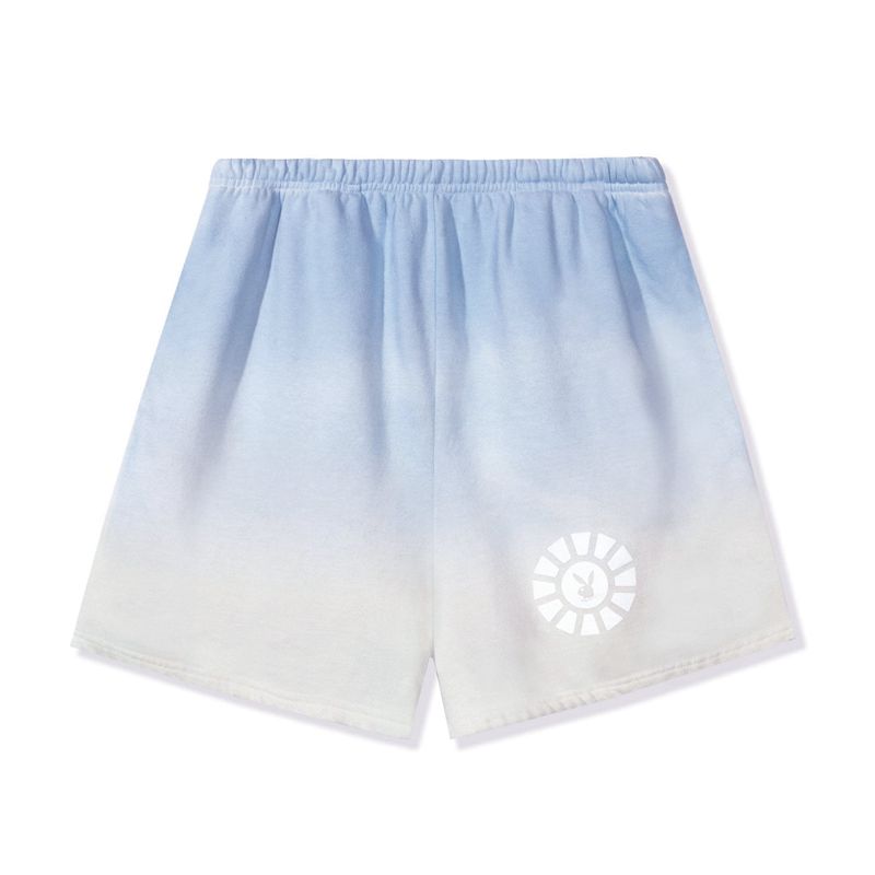 Playboy Ombre Sunburst Sweat Men's Shorts White / Blue | 531096JFO